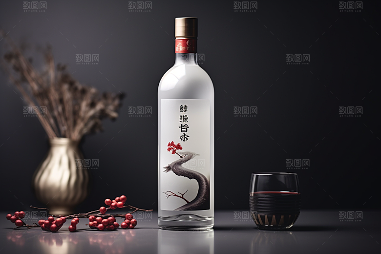 美酒酒器酒具摄影图