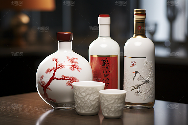 美酒饮品酒器摄影图