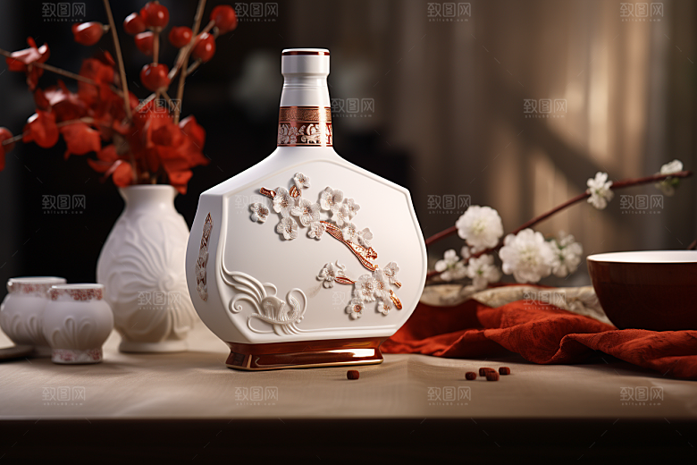 美酒酒器酒具摄影图