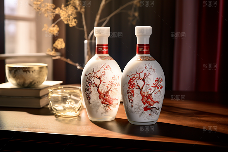 美酒酒杯酒器摄影图