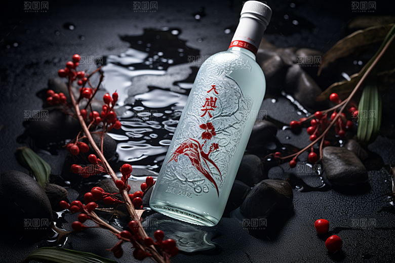 美酒畅饮高清摄影图
