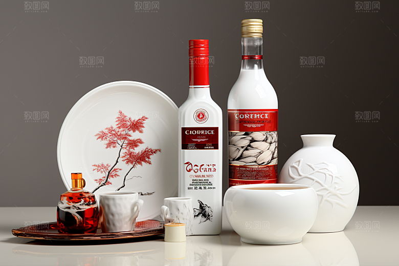 美酒酒杯酒器摄影图