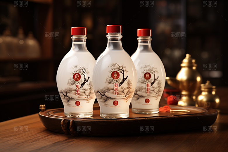 美酒酒器酒瓶摄影图