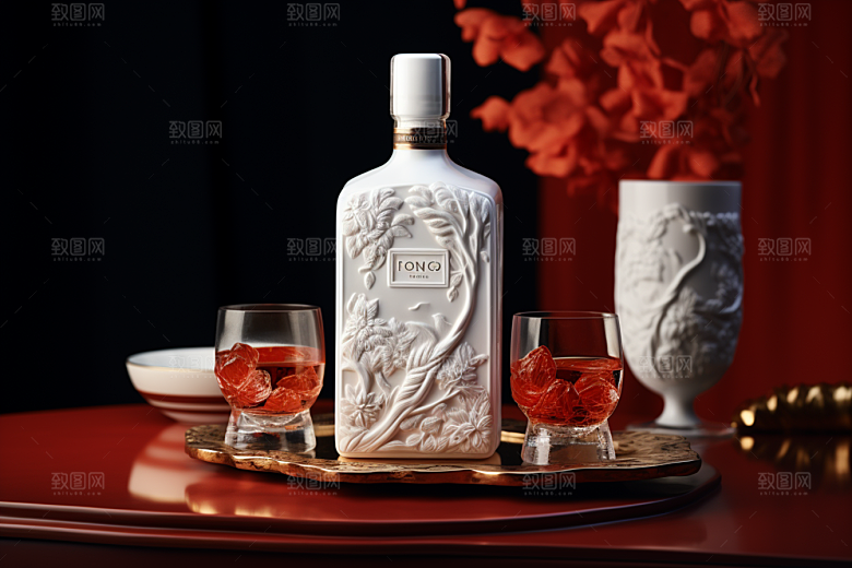美酒饮品酒具摄影图