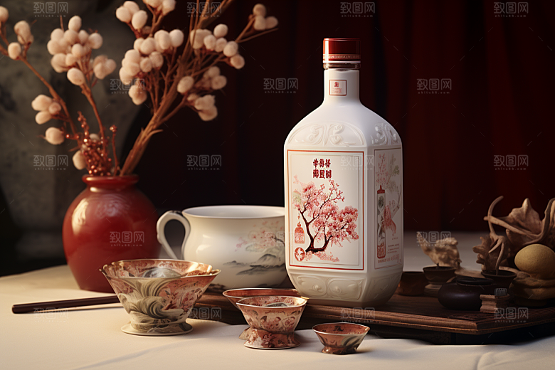 美酒酒杯饮品摄影图