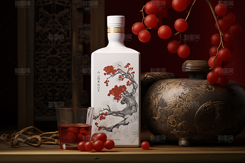 美酒高清畅饮摄影图