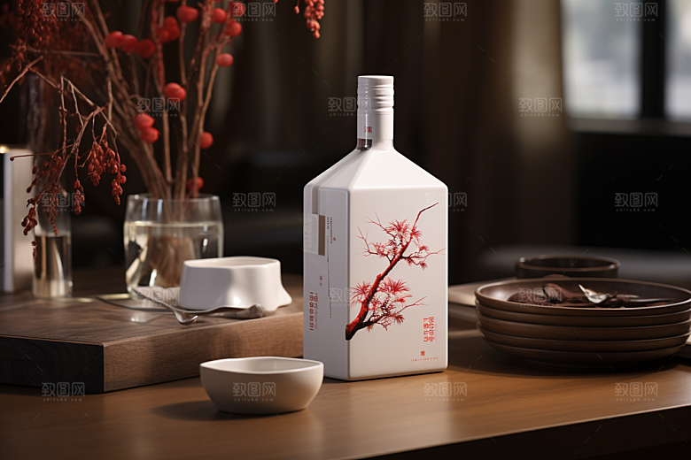 美酒酒杯高清摄影图