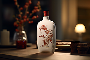 美酒精致酒杯摄影图