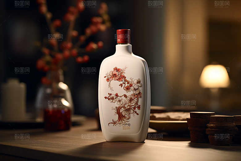 美酒精致酒杯摄影图