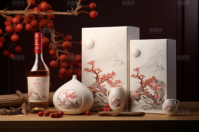 美酒畅饮品酒摄影图