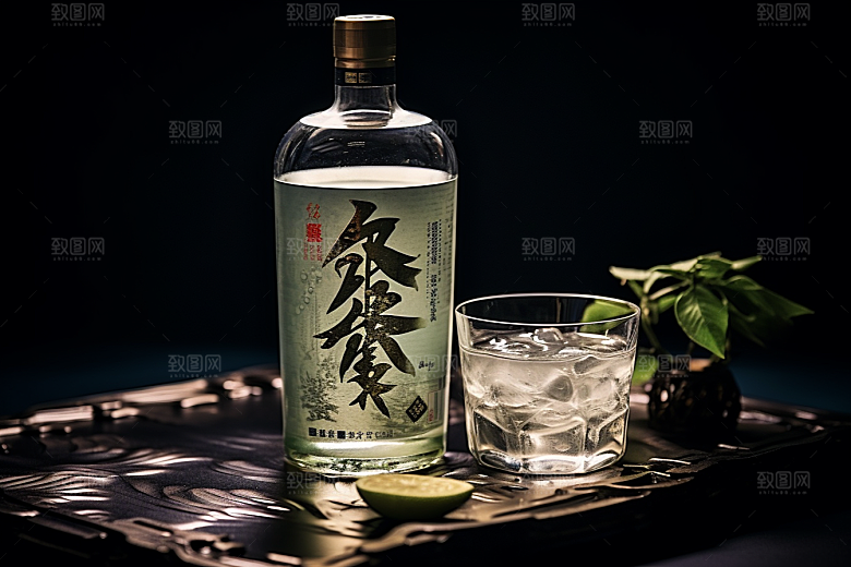 美酒酒杯高清摄影图
