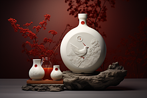 美酒酒具品酒摄影图
