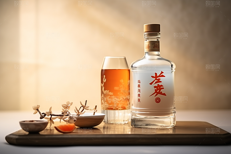 美酒饮品酒器摄影图
