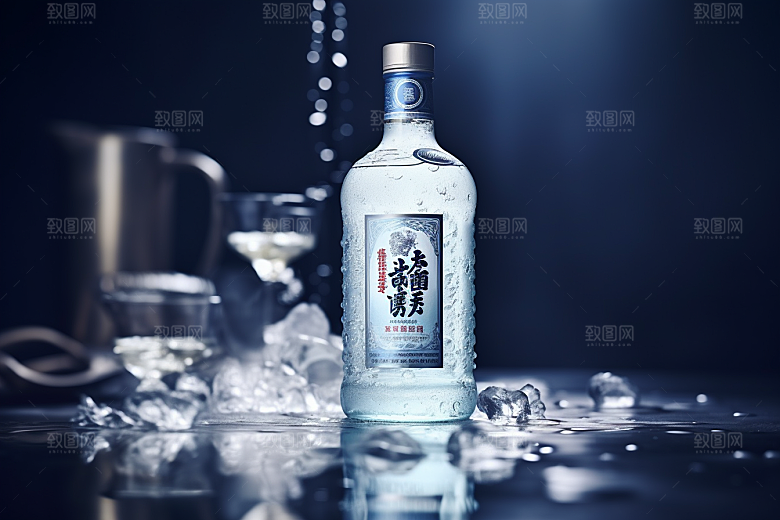 美酒酒杯饮品摄影图