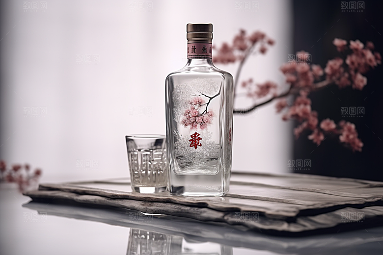 美酒酒器饮品摄影图