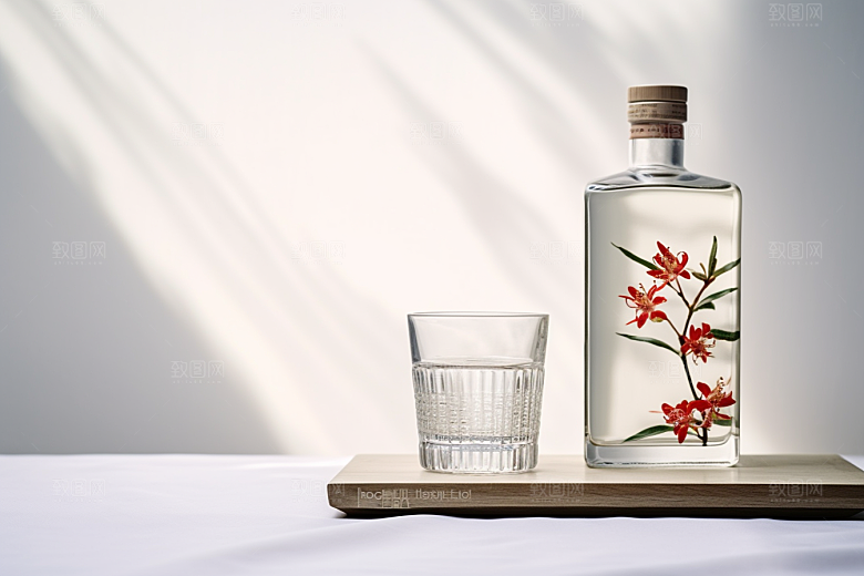 美酒酒具品酒摄影图