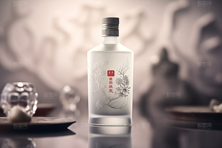 美酒酒器品酒摄影图