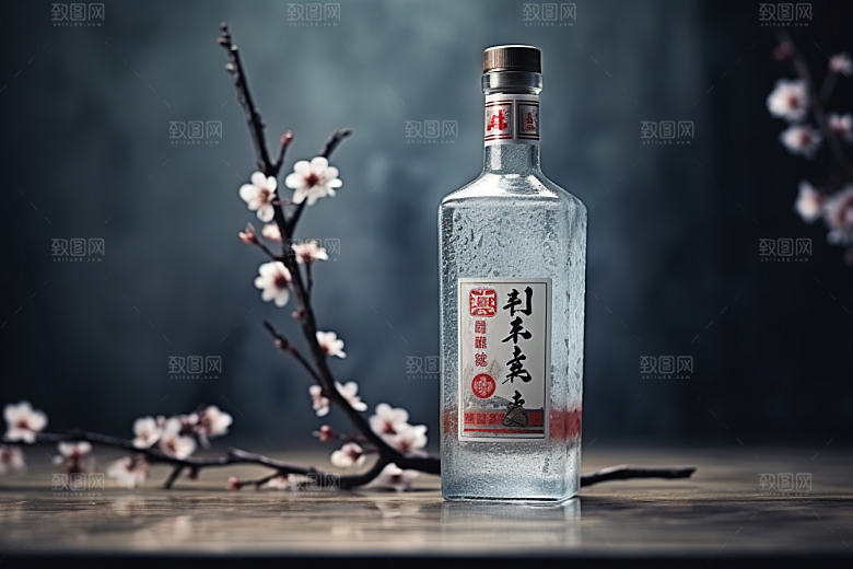 美酒酒具精致摄影图