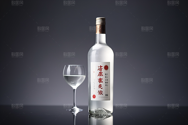 美酒精致酒瓶摄影图