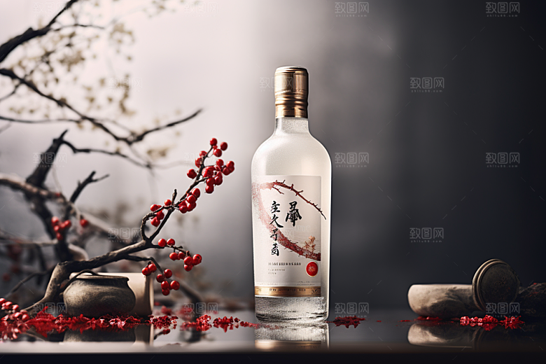 美酒畅饮精致摄影图