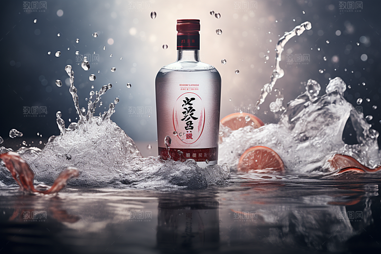 美酒酒杯畅饮摄影图