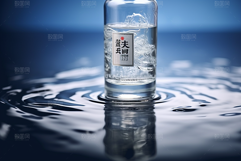 美酒酒具精致摄影图