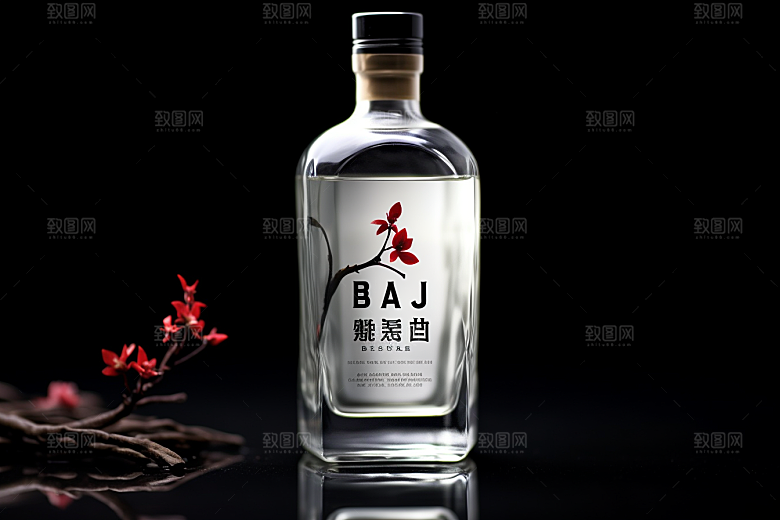 美酒酒瓶品酒摄影图