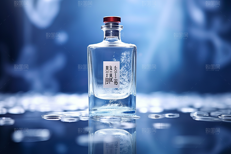美酒酒杯酒瓶摄影图