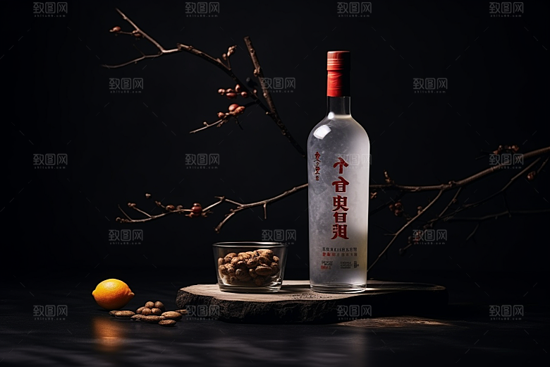 美酒酒瓶酒具摄影图