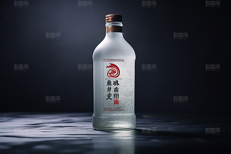 美酒饮品酒瓶摄影图