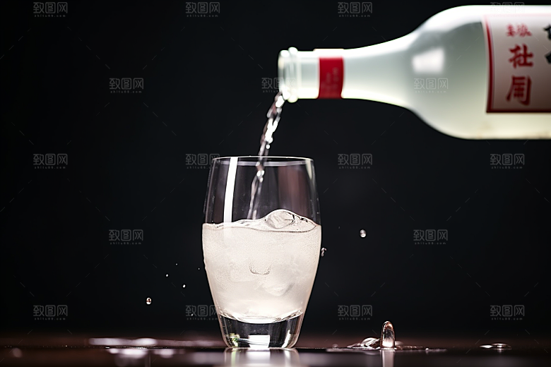 美酒酒杯高清摄影图