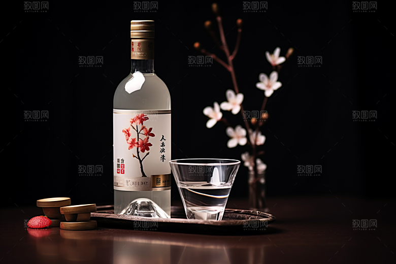 美酒酒瓶酒器摄影图