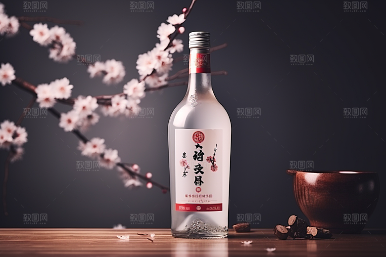 美酒酒器酒瓶摄影图