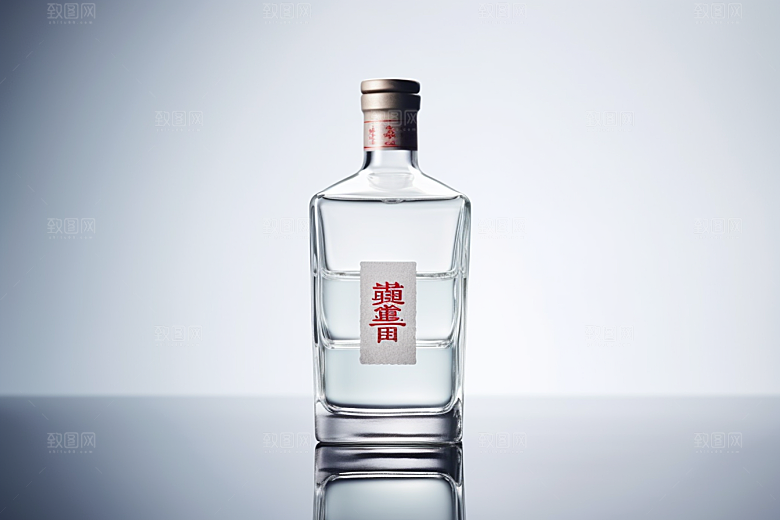 美酒畅饮酒瓶摄影图
