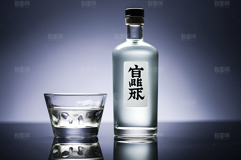 美酒精致酒具摄影图