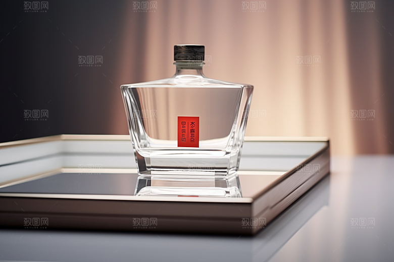 美酒品酒酒瓶摄影图