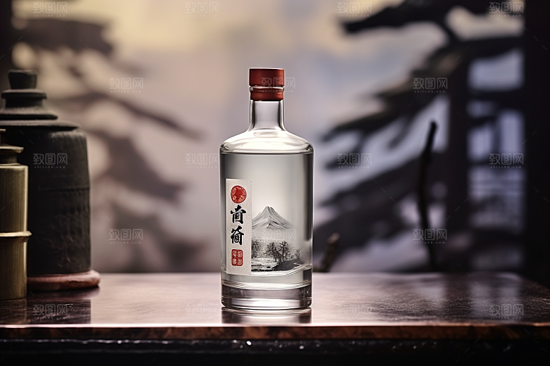 美酒品酒酒具摄影图