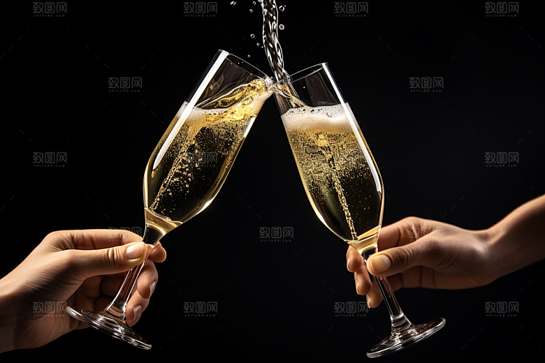 美酒品酒畅饮摄影图