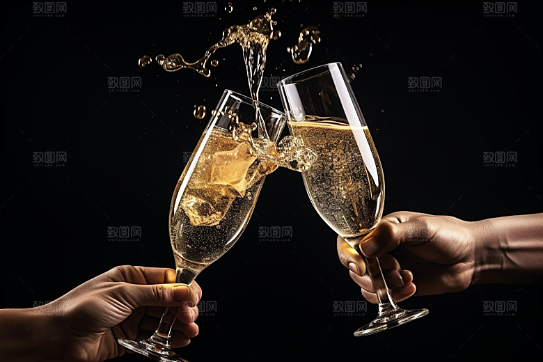 美酒品酒酒杯摄影图