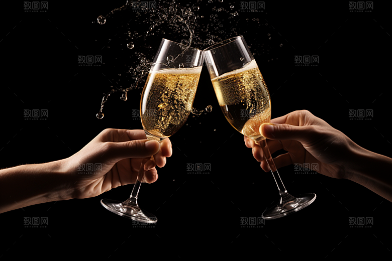 美酒酒具酒瓶摄影图