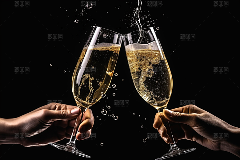 美酒品酒高清摄影图