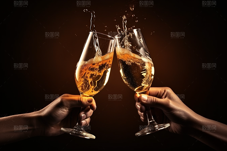 美酒酒瓶饮品摄影图
