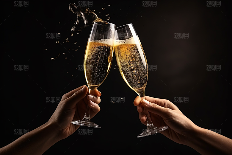 美酒饮品酒器摄影图
