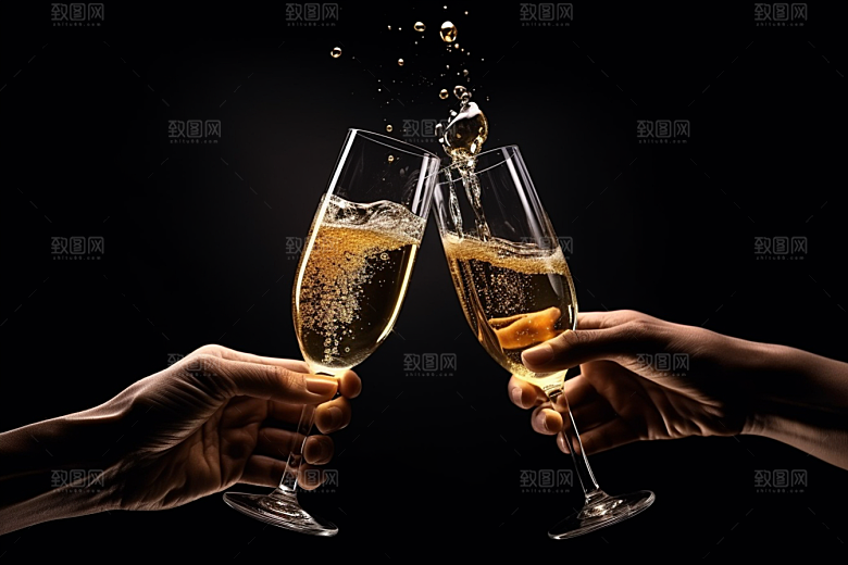 美酒酒器酒杯摄影图