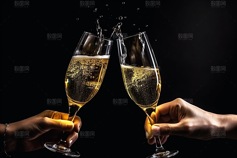 美酒酒杯酒具摄影图