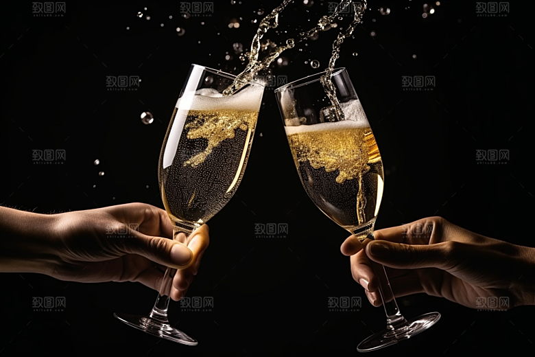 美酒品酒酒器摄影图