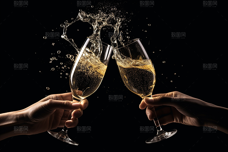 美酒高清酒杯摄影图