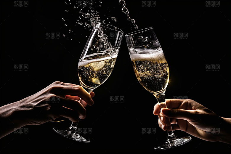 美酒品酒酒具摄影图