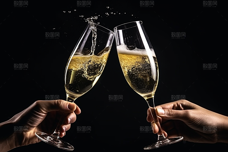 美酒酒具精致摄影图