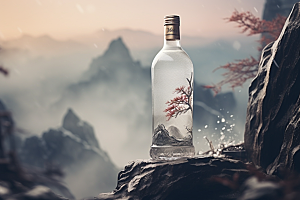 美酒酒具畅饮摄影图